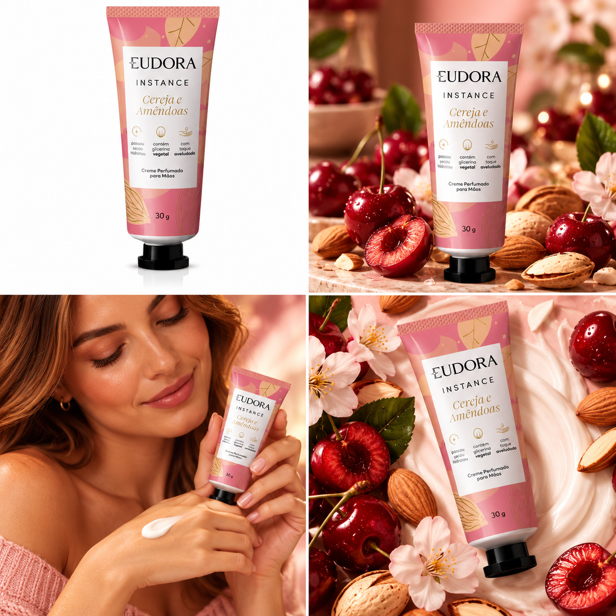 Eudora - Instance Cherry & Almond Perfumed Hand Cream