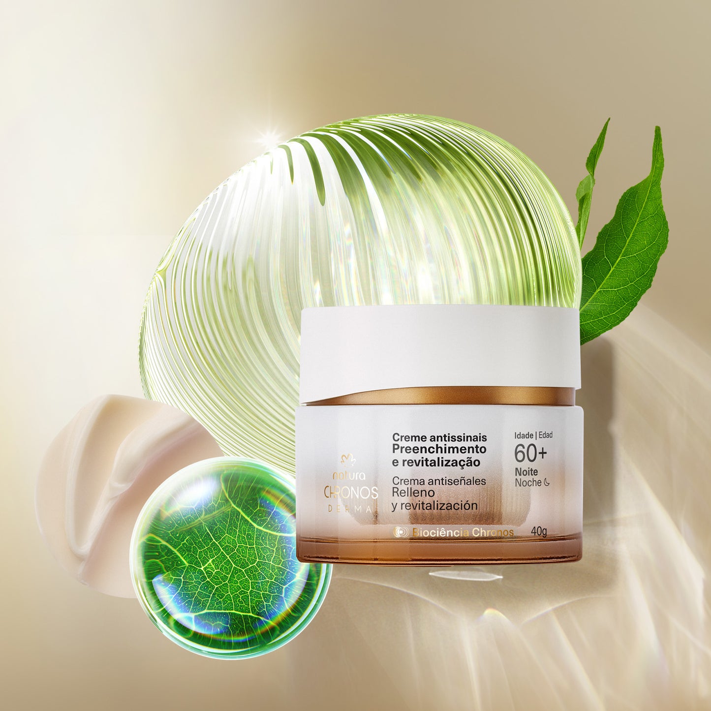 Chronos Anti-aging Cream Filling and Revitalization 60+ Night Chronos Derma