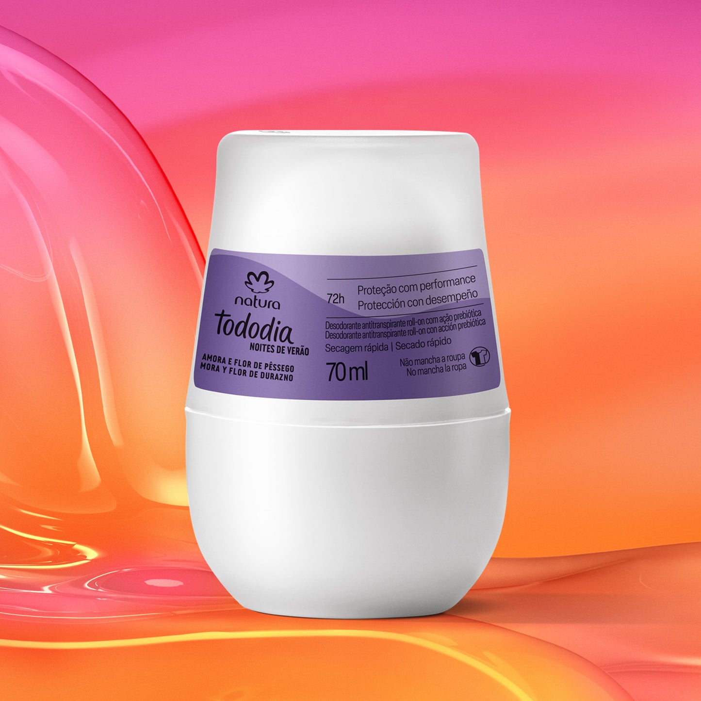 TODODIA - Roll-on Antiperspirant Deodorant Blackberry and Peach Blossom