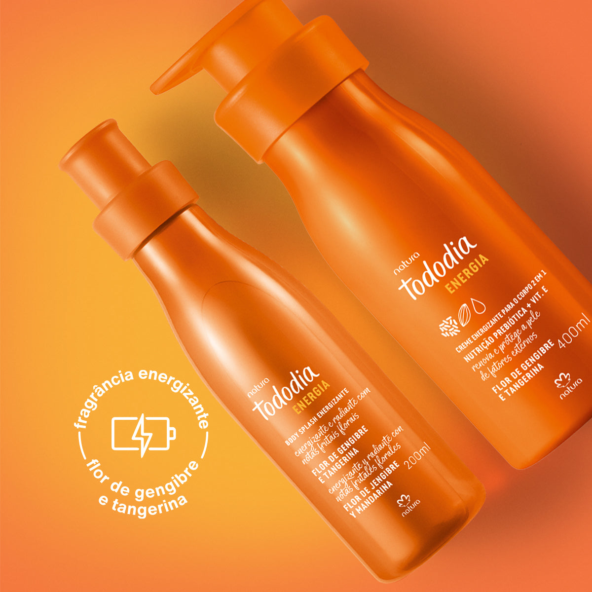 TODODIA- Energy Set Ginger Flower and Tangerine with Body Splash