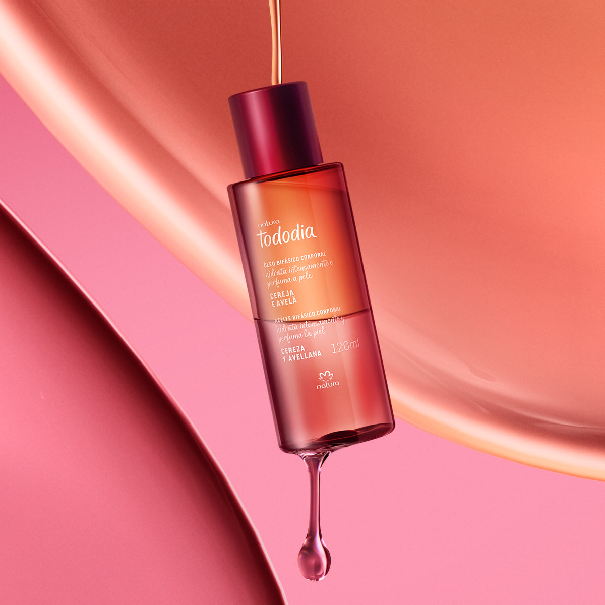 TODODIA - Body Oil Bifásico Cereja E Avelã