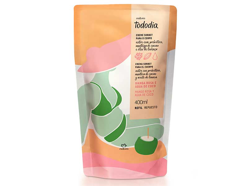 TODODIA - Nourishing Body Cream Manga Rosa e agua de coco.