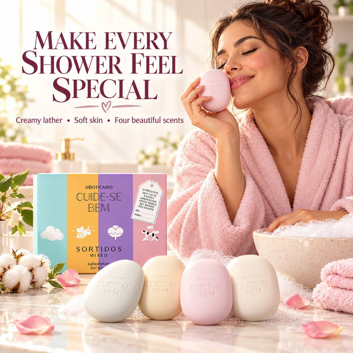 Boticário - Cuide-se Bem Assorted Bar Soap Set