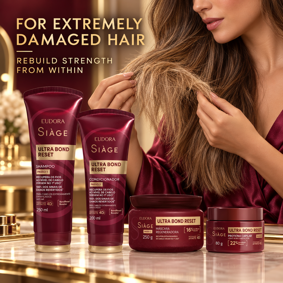 Eudora - Siàge Ultra Bond Reset Complete Hair Repair Set 4 Products
