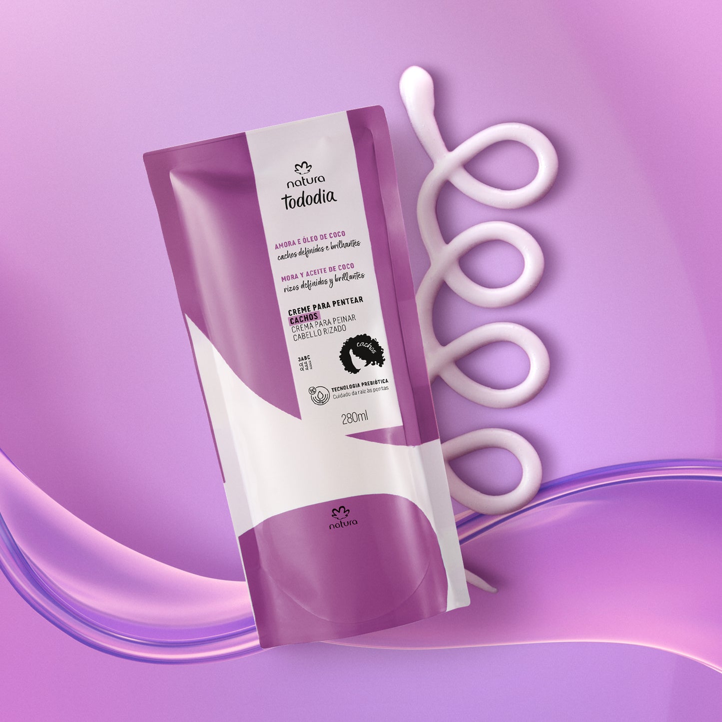 TODODIA - Refill Cream for Combating Curls Blackberry and Coconut Oil