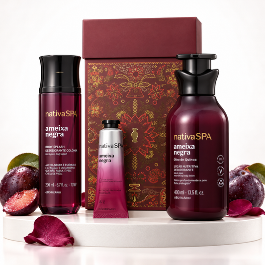 Boticário - Nativa SPA Black Plum Christmas Gift Set 3 Pieces