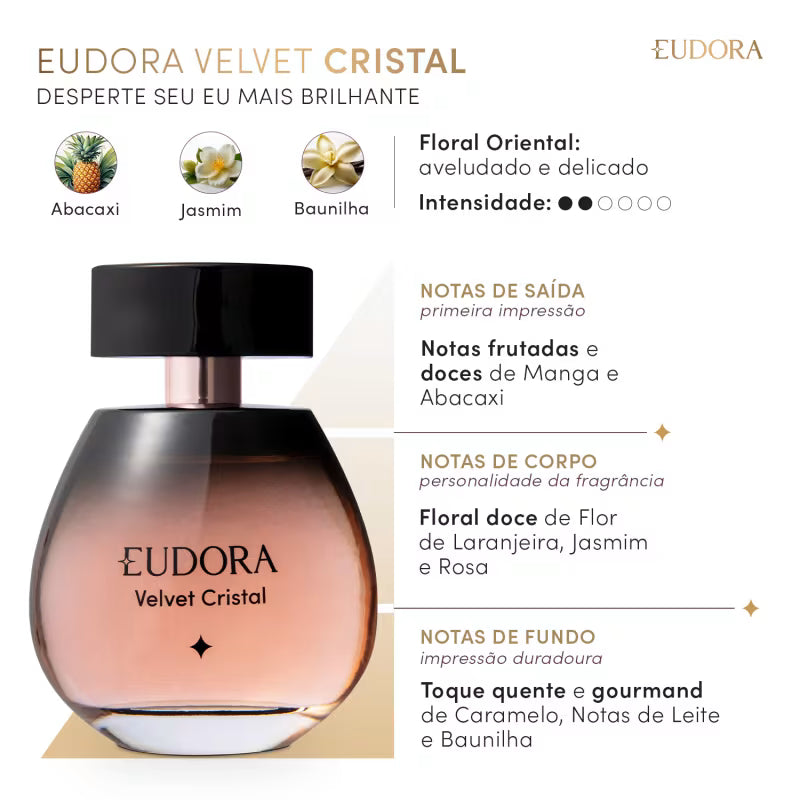 Eudora Velvet Cristal Deodorant Cologne 100ml