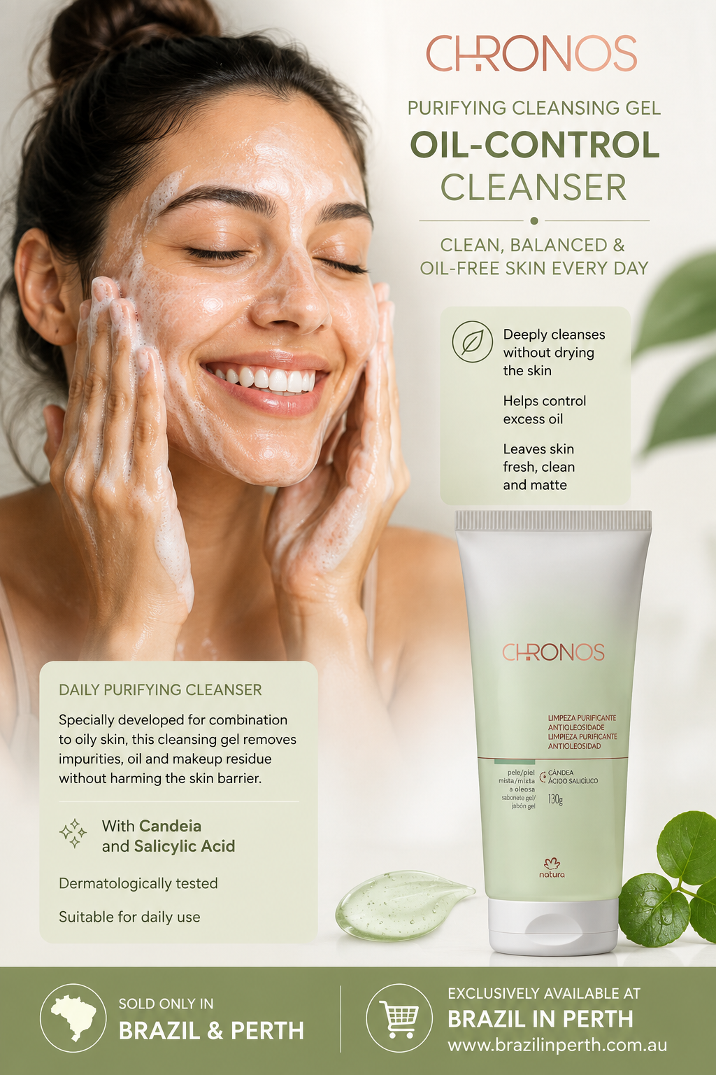 Chronos Purifying Soap Gel Anti-Oiliness Cleanser 130g
