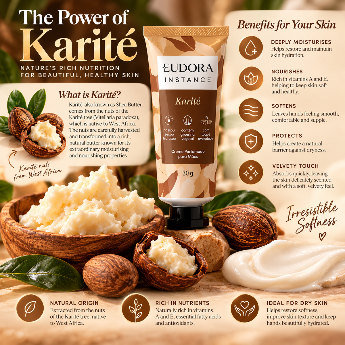 Eudora - Instance Shea Butter Perfumed Hand Cream