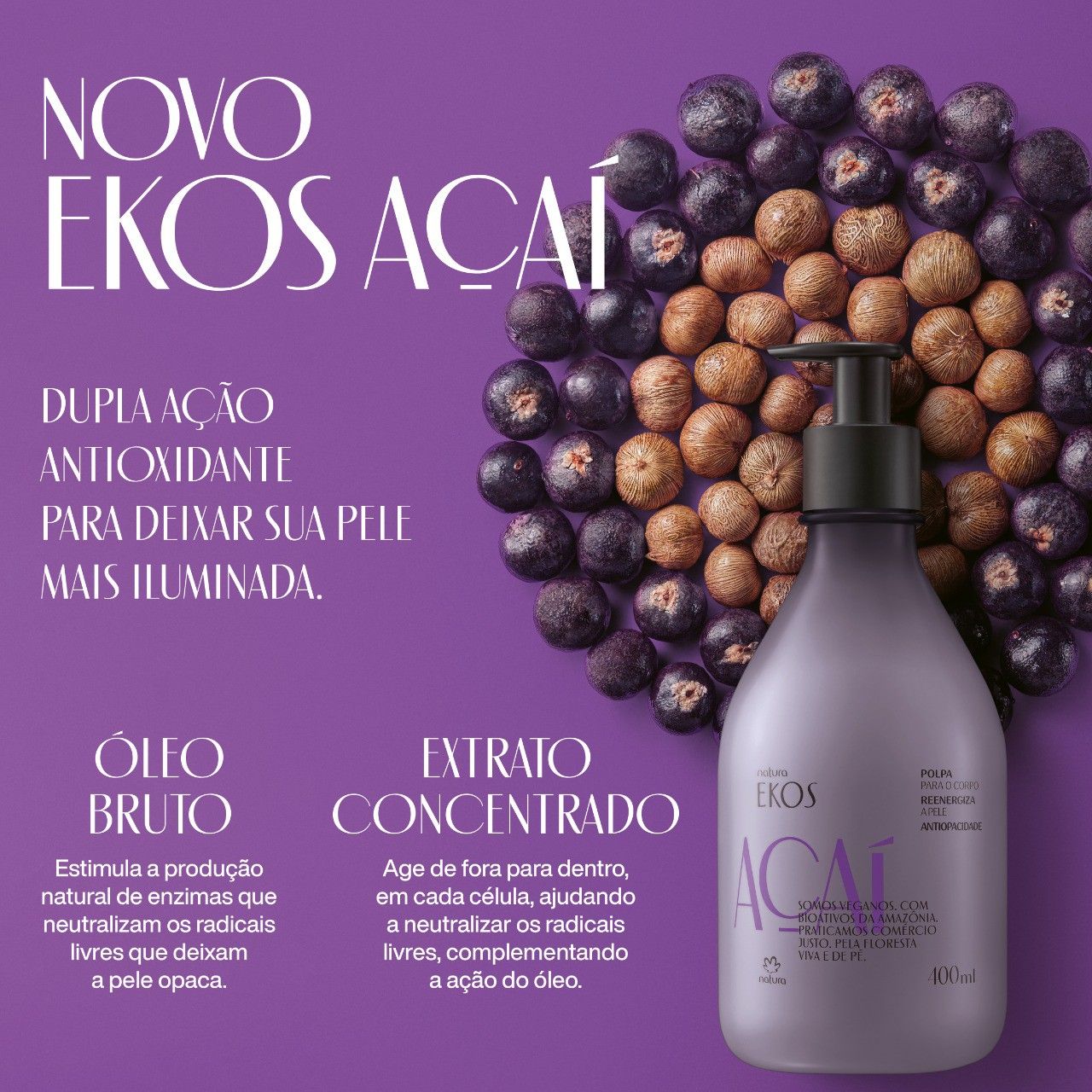 EKOS - Moisturizing Body Deodorant Pulp Açaí