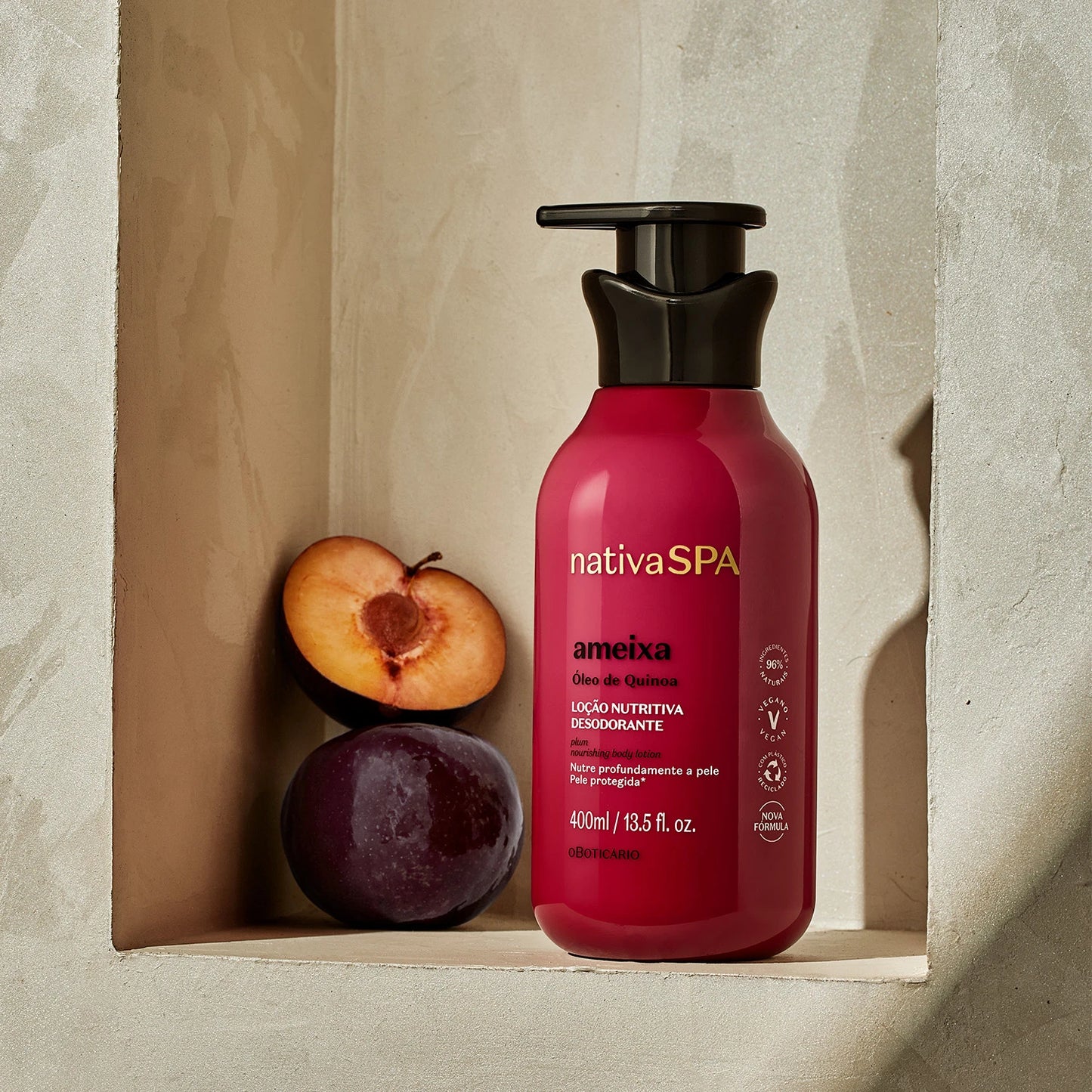 Boticário - Nativa SPA Plum 400ml Moisturizing Deodorant Body Lotion