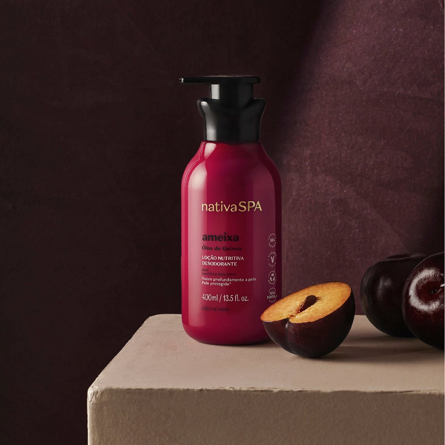Boticário - Nativa SPA Plum 400ml Moisturizing Deodorant Body Lotion