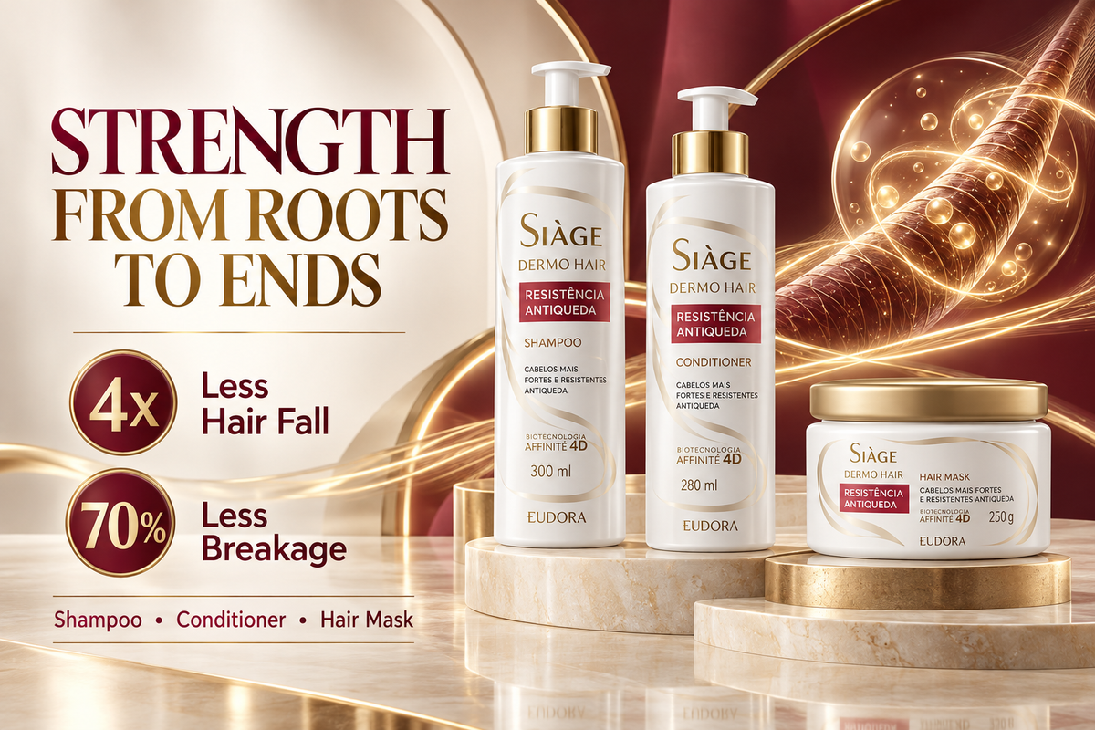 Eudora - Siàge Dermo Hair Anti Hair Fall Strengthening Set Shampoo Conditioner and Hair Mask