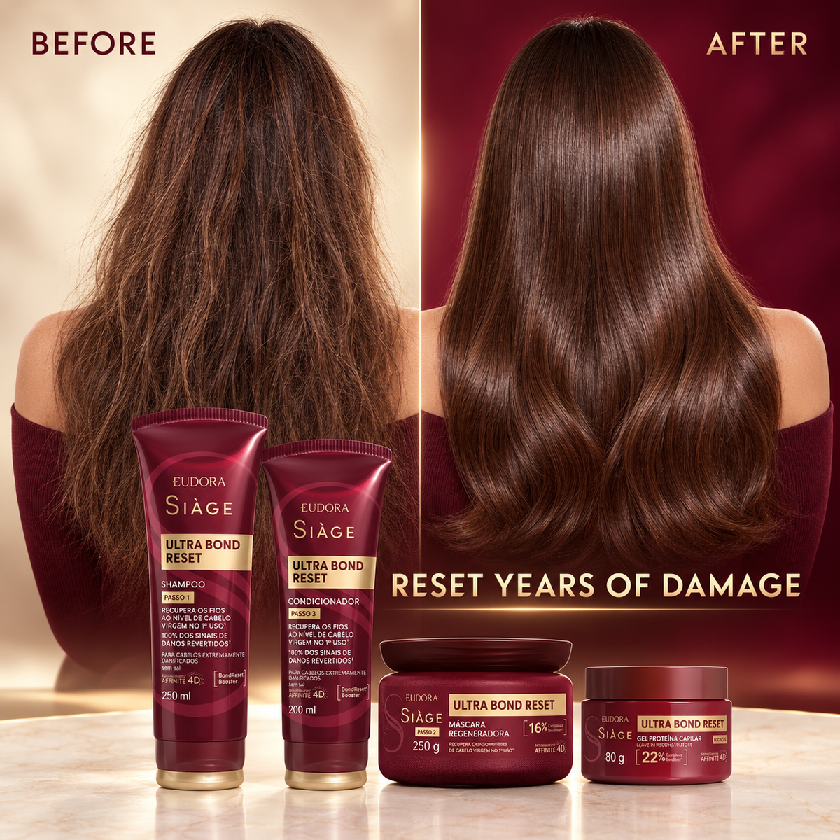 Eudora - Siàge Ultra Bond Reset Complete Hair Repair Set 4 Products