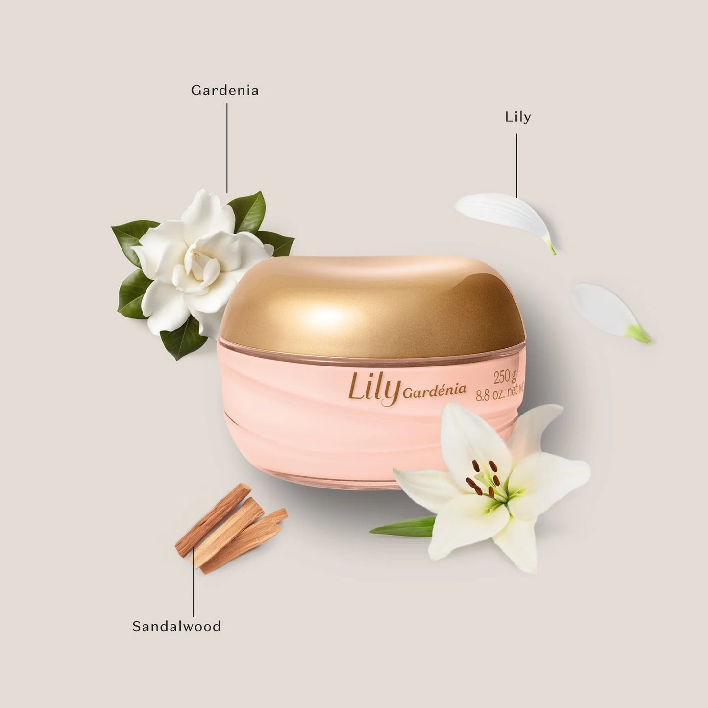 Boticário - Lily Gardénia Satin Body Cream