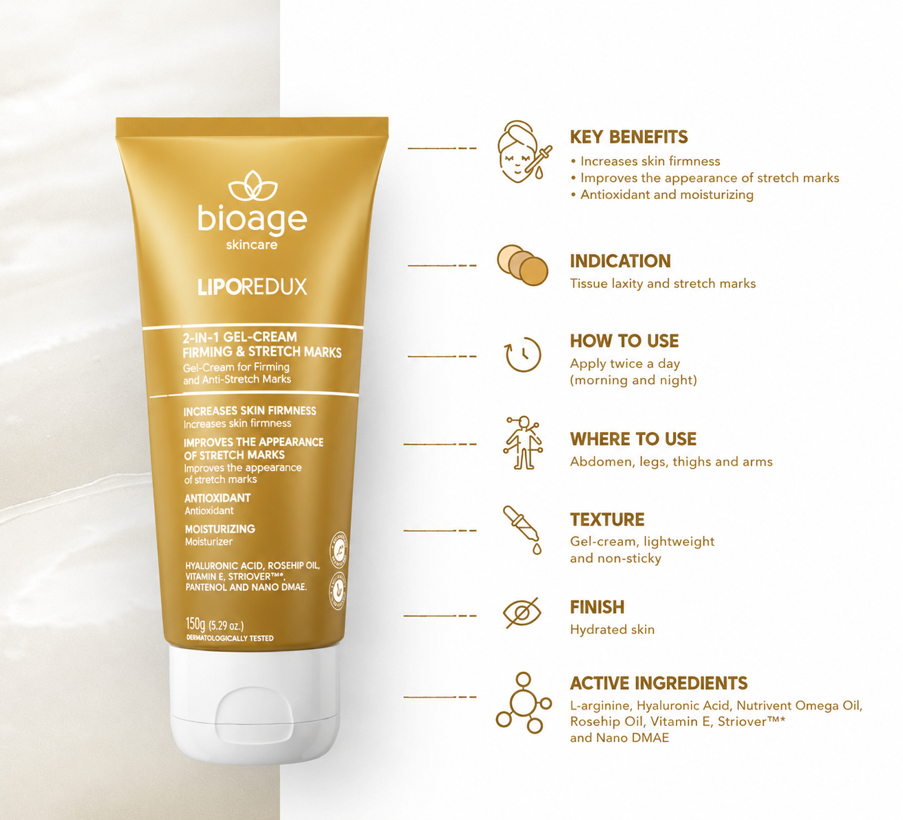 Bioage 2-in-1 Firming &amp; Stretch Mark Gel Cream 150g