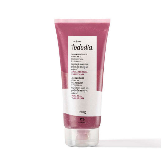 TODODIA Exfoliating Liquid Soap - Amora Vermelha e Jabuticaba.