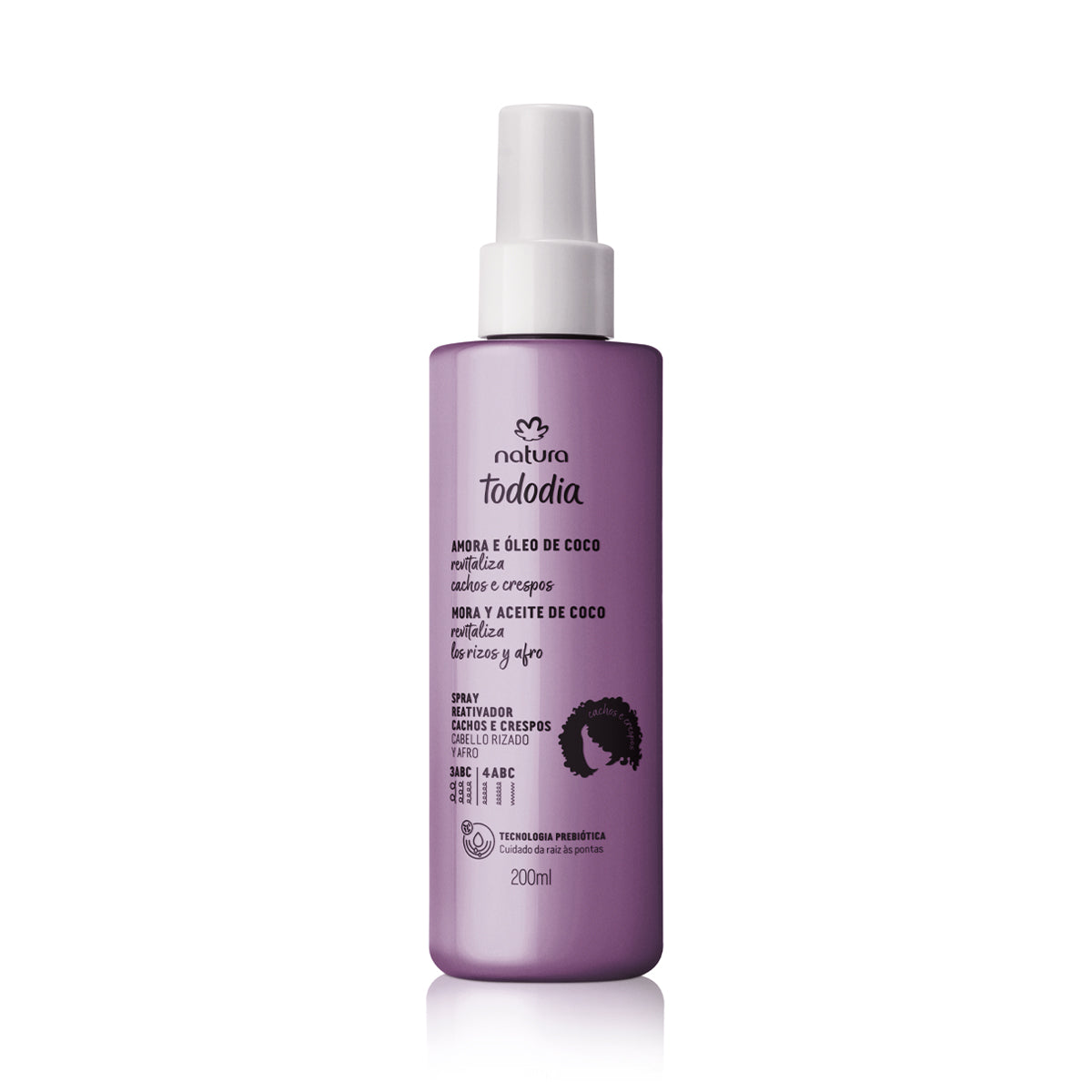 TODODIA - Curl and Coily Hair Reactivating Spray with Blackberry and Coconut Oil