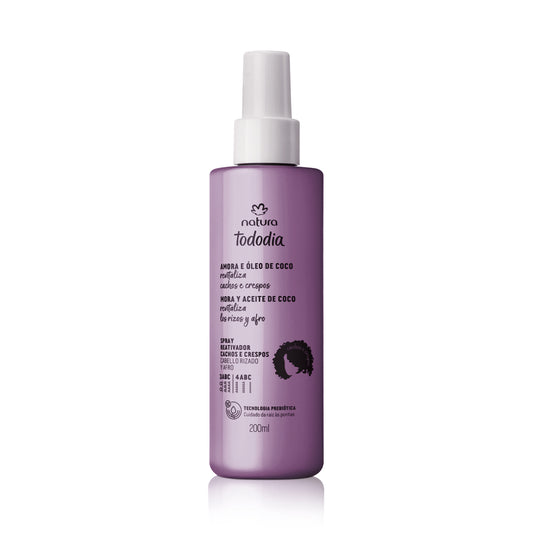 TODODIA - Curl and Coily Hair Reactivating Spray with Blackberry and Coconut Oil