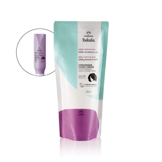 TODODIA - Refill Conditioner for Curly and Frizzy Hair with Blackberry and Coconut Oil