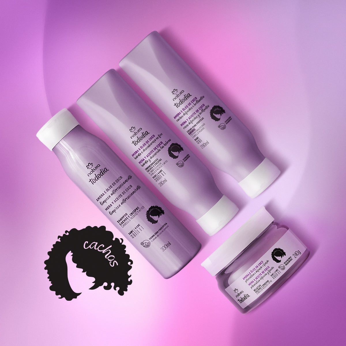 Tododia Curls Kit Blackberry and Coconut Oil (4 products)