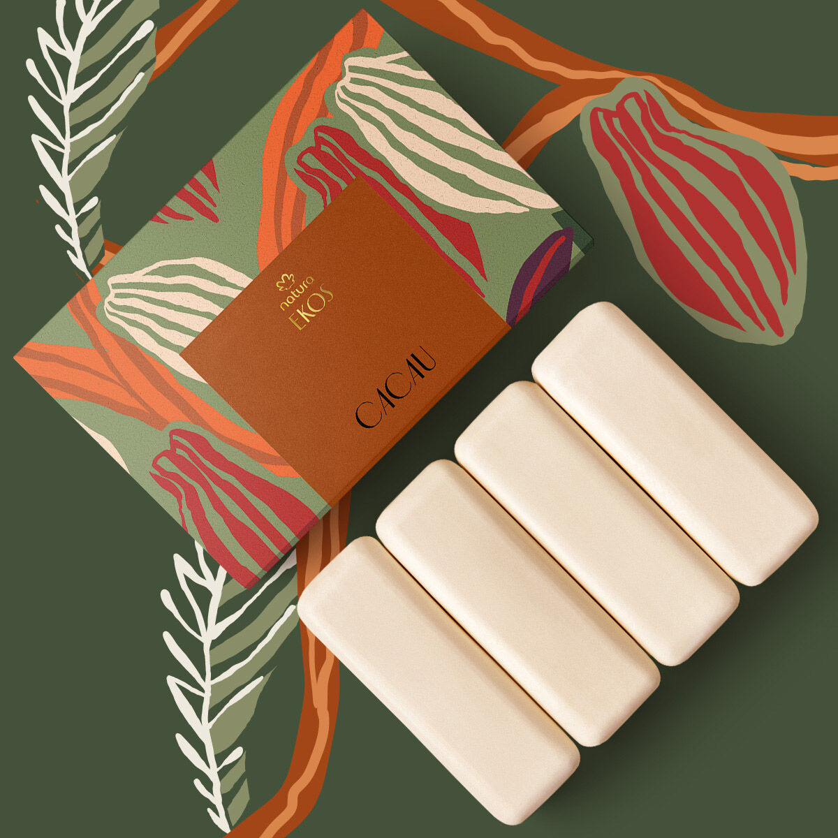 Ekos - Cocoa Creamy Vegetable Bar Soap