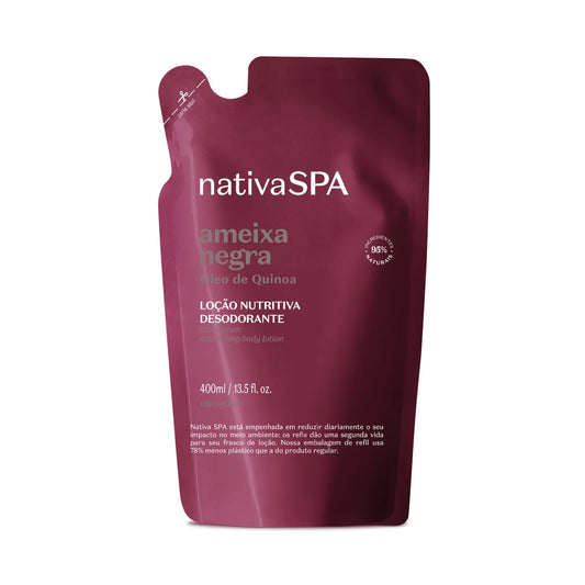 Boticário - Refill Body Moisturizing Deodorant Lotion Nativa Spa Black Plum