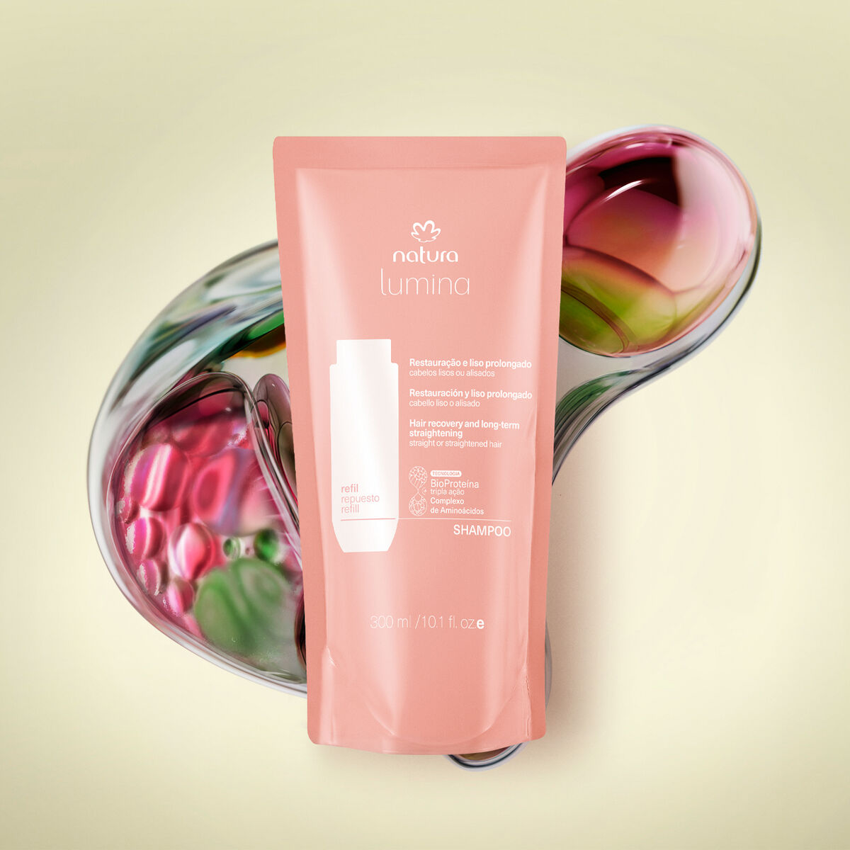 Lumina Restorative Shampoo Refill for Hair Repair & Longer-Lasting Straightness