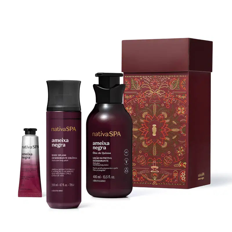 Boticário - Nativa SPA Black Plum Christmas Gift Set 3 Pieces