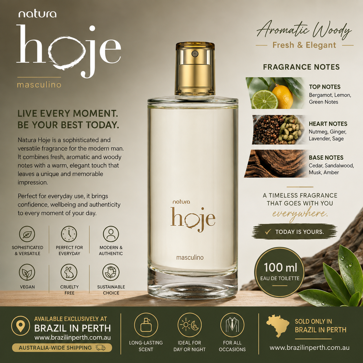 Hoje Men's Cologne 100ml