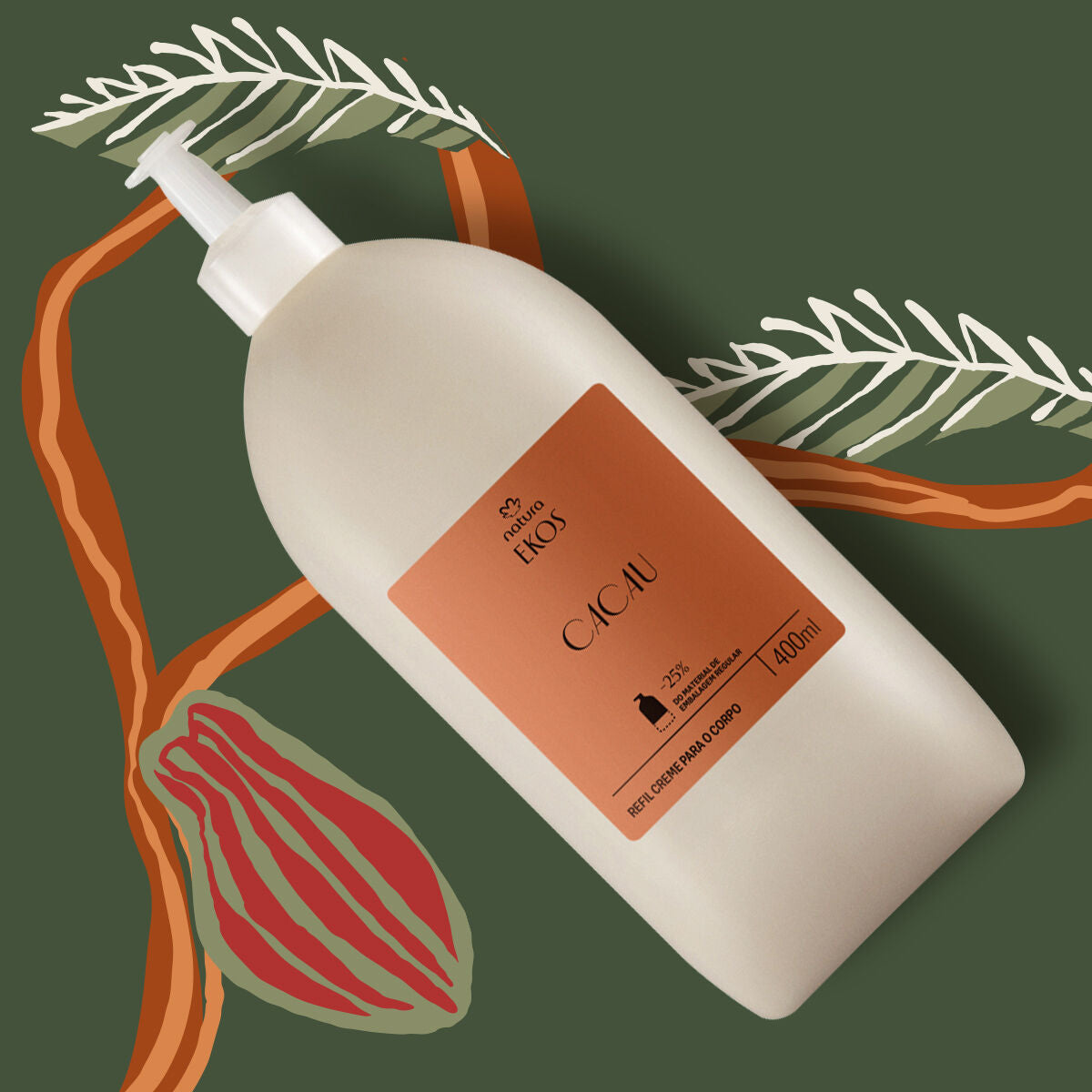 Ekos - Cacau Moisturising Body Cream Refill