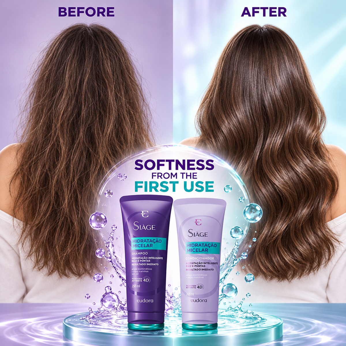 Eudora - Siàge Micellar Hydration Shampoo and Conditioner Set